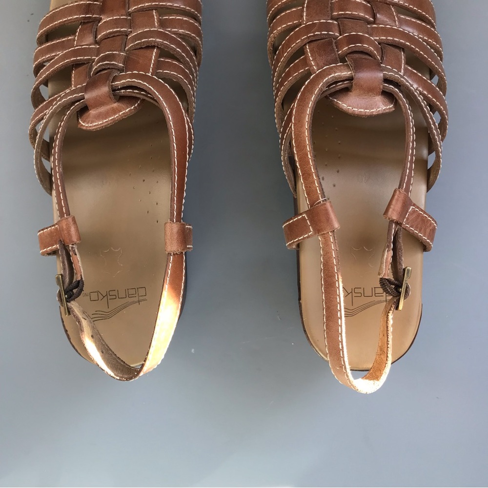 Dansko Gladiator Leather Orthotic Work Sandal 9.5 Shock Absorption Professional - Picture 5 of 15